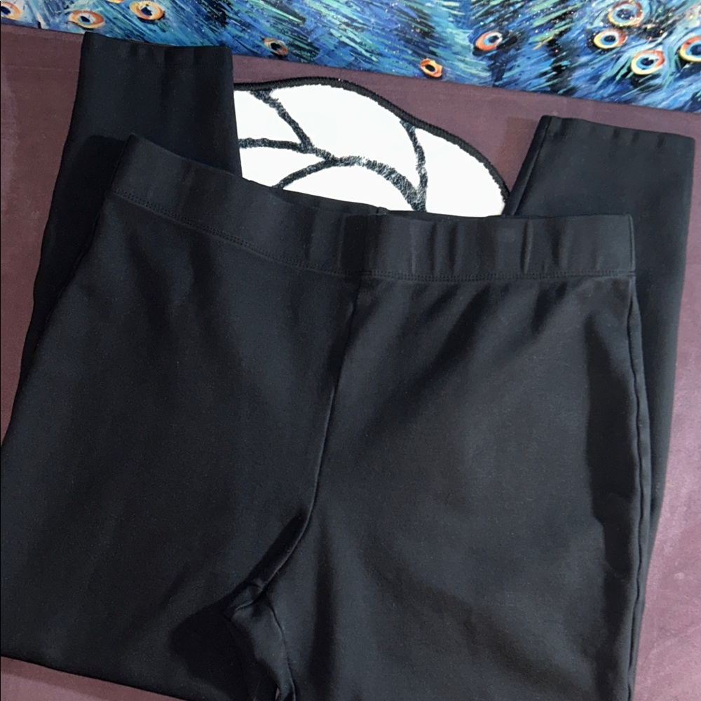 Boston Proper Size L Black Ankle Length Leggings